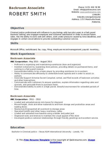 backroom staff job description shopee|8 Backroom Associate Skills (Plus How To Improve Them).